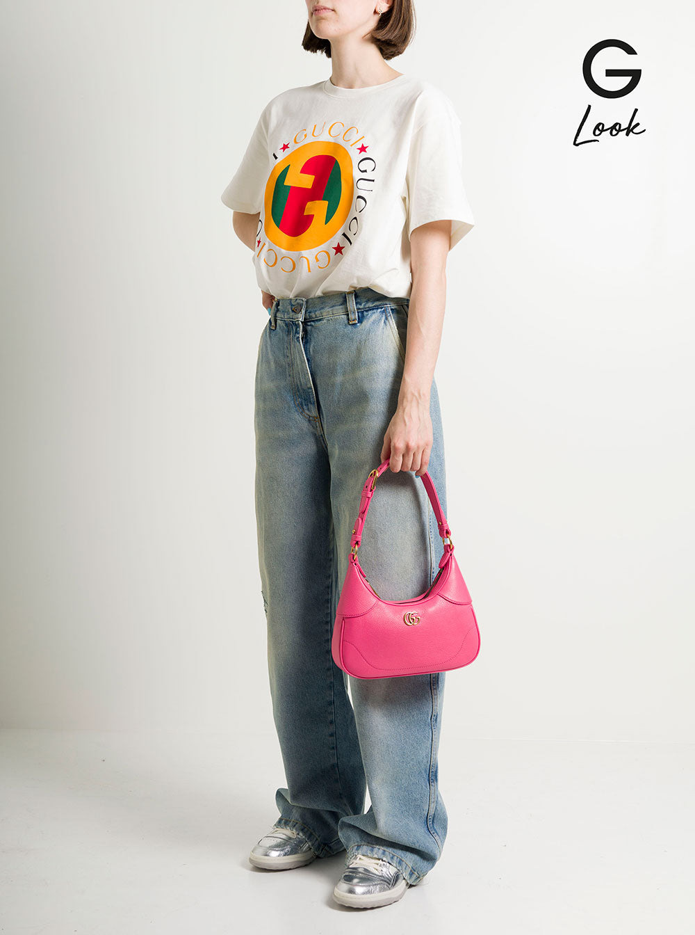 Gucci Women Small Pink Aphrodite Shoulder Bag In Leather Woman - 5