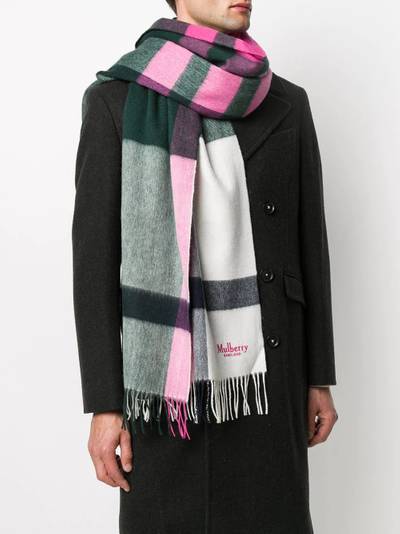 Mulberry oversized check long scarf outlook