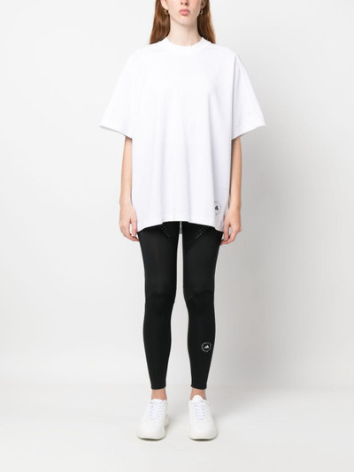 adidas logo-print cotton-blend T-shirt outlook