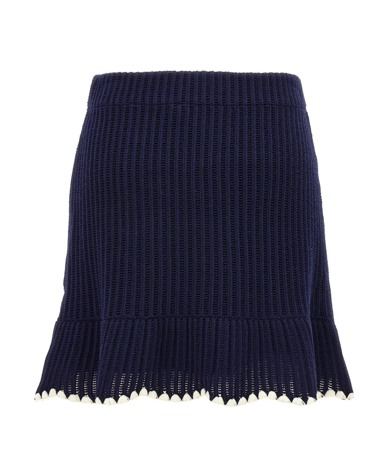 Crochet Knit Mini Skirt - 2