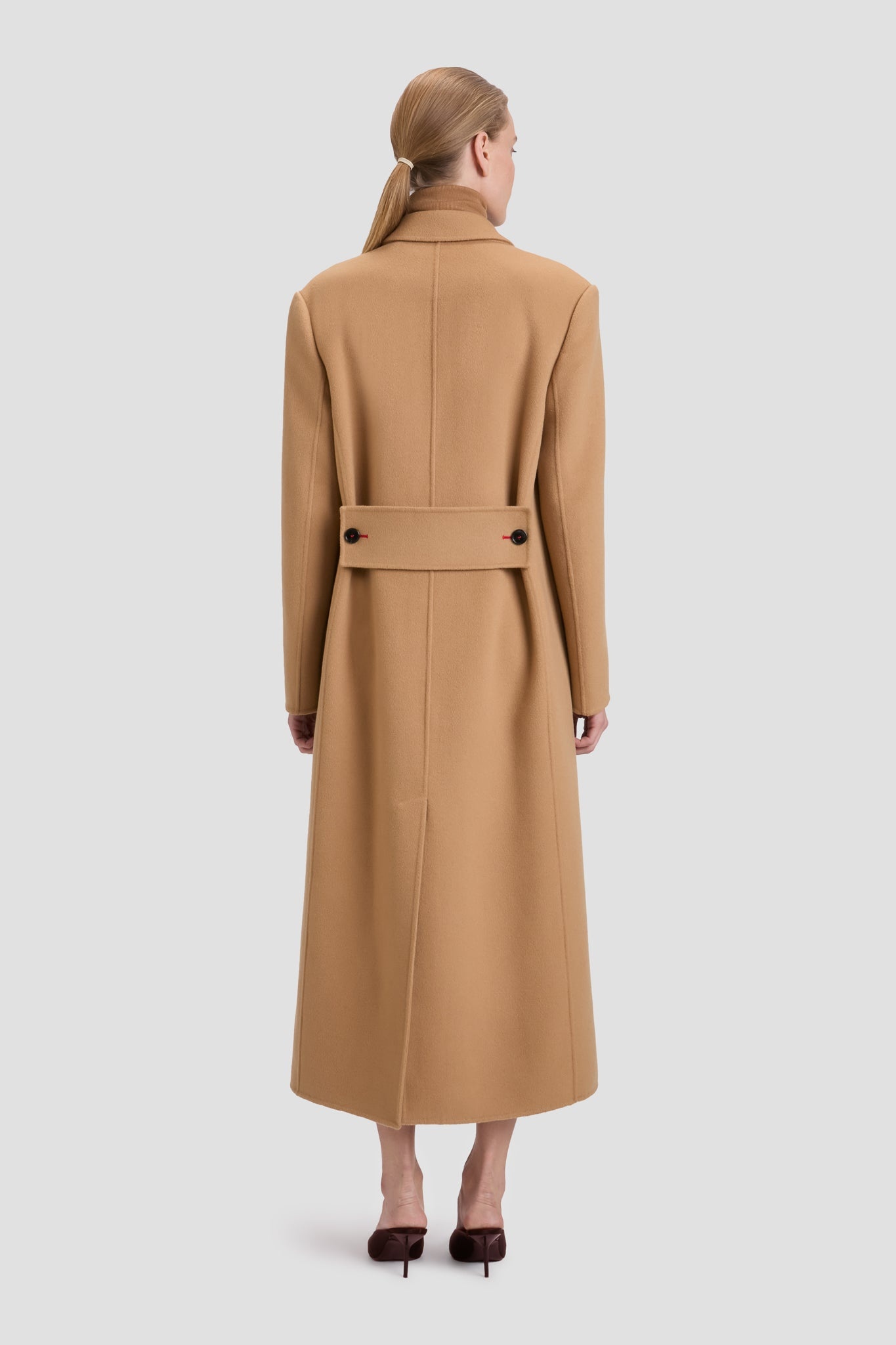 Double Faced Overcoat In Camel - 5