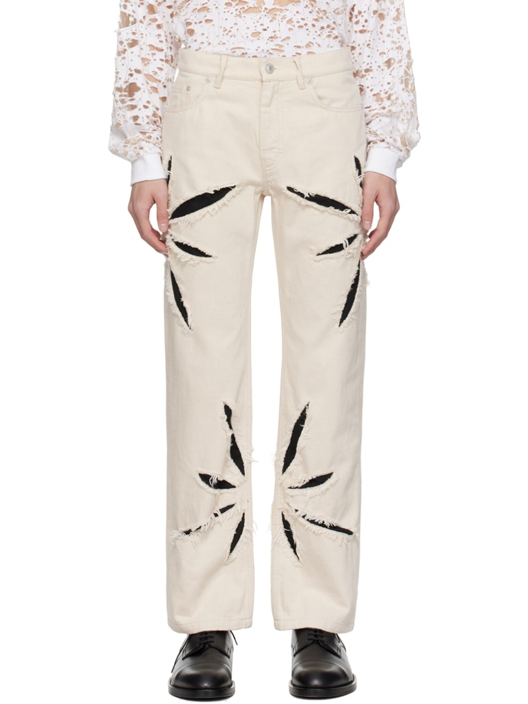 Off-White Origami Cut-Out Jeans - 1