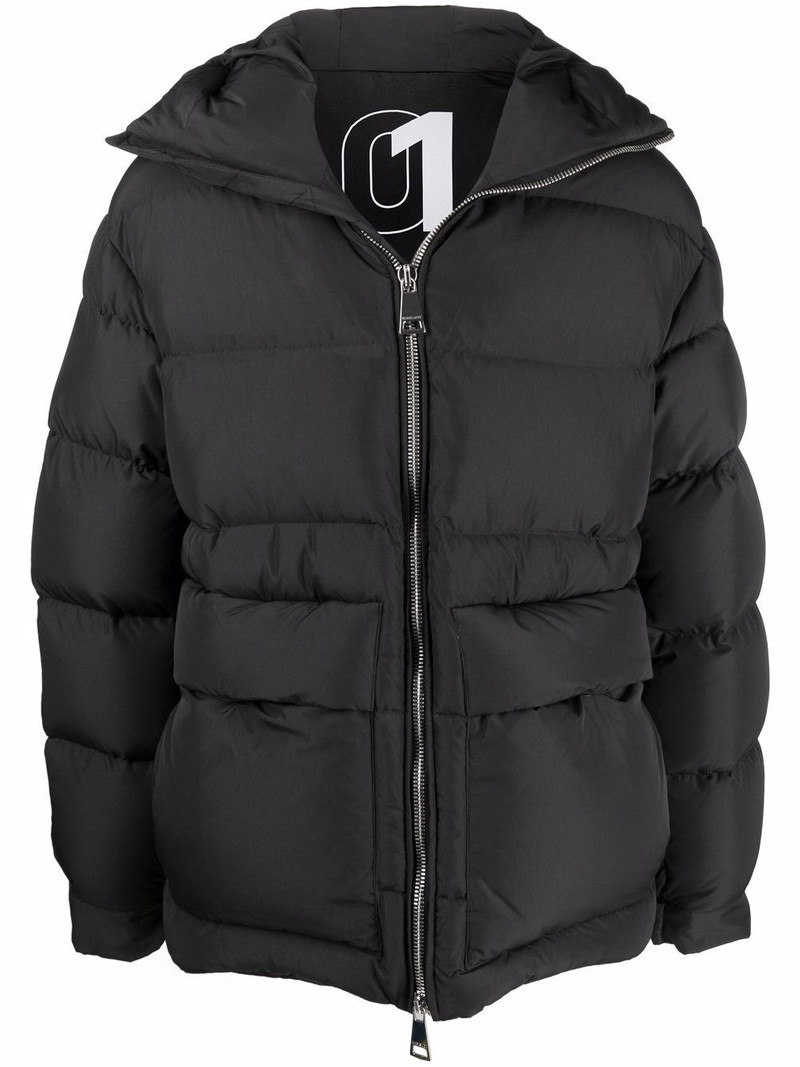 feather down rear-logo parka 1