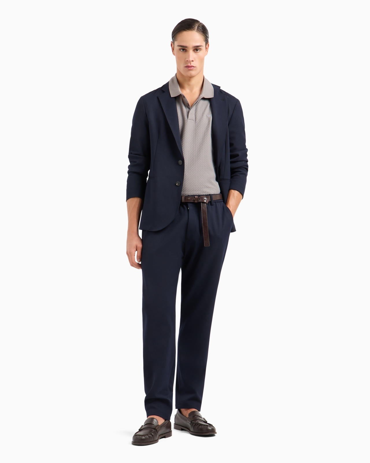 STRETCH TECHNICAL GABARDINE ELASTICATED-WAIST TROUSERS - 4