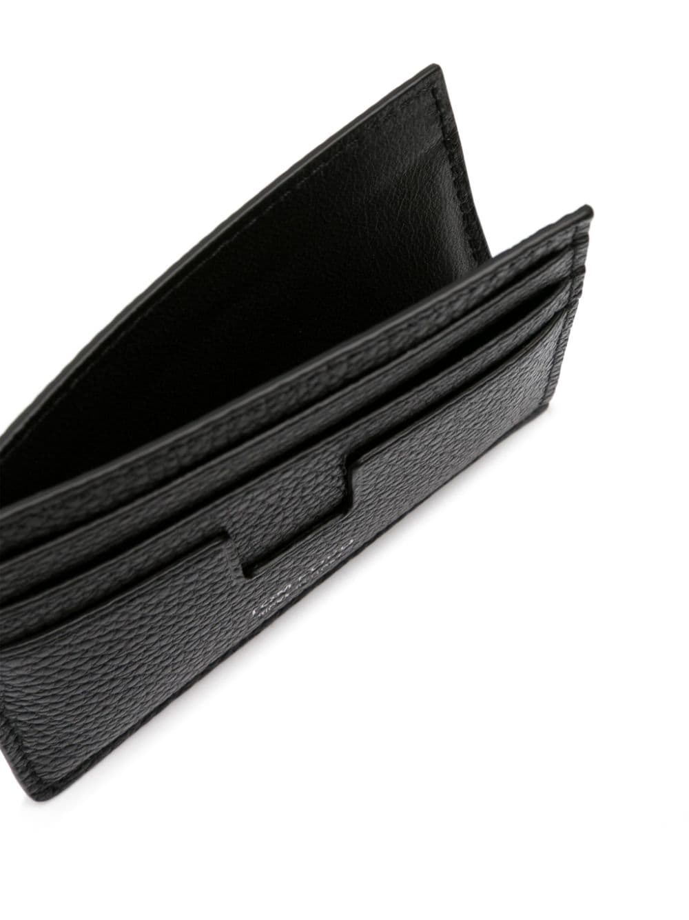 embossed-flower leather wallet - 3