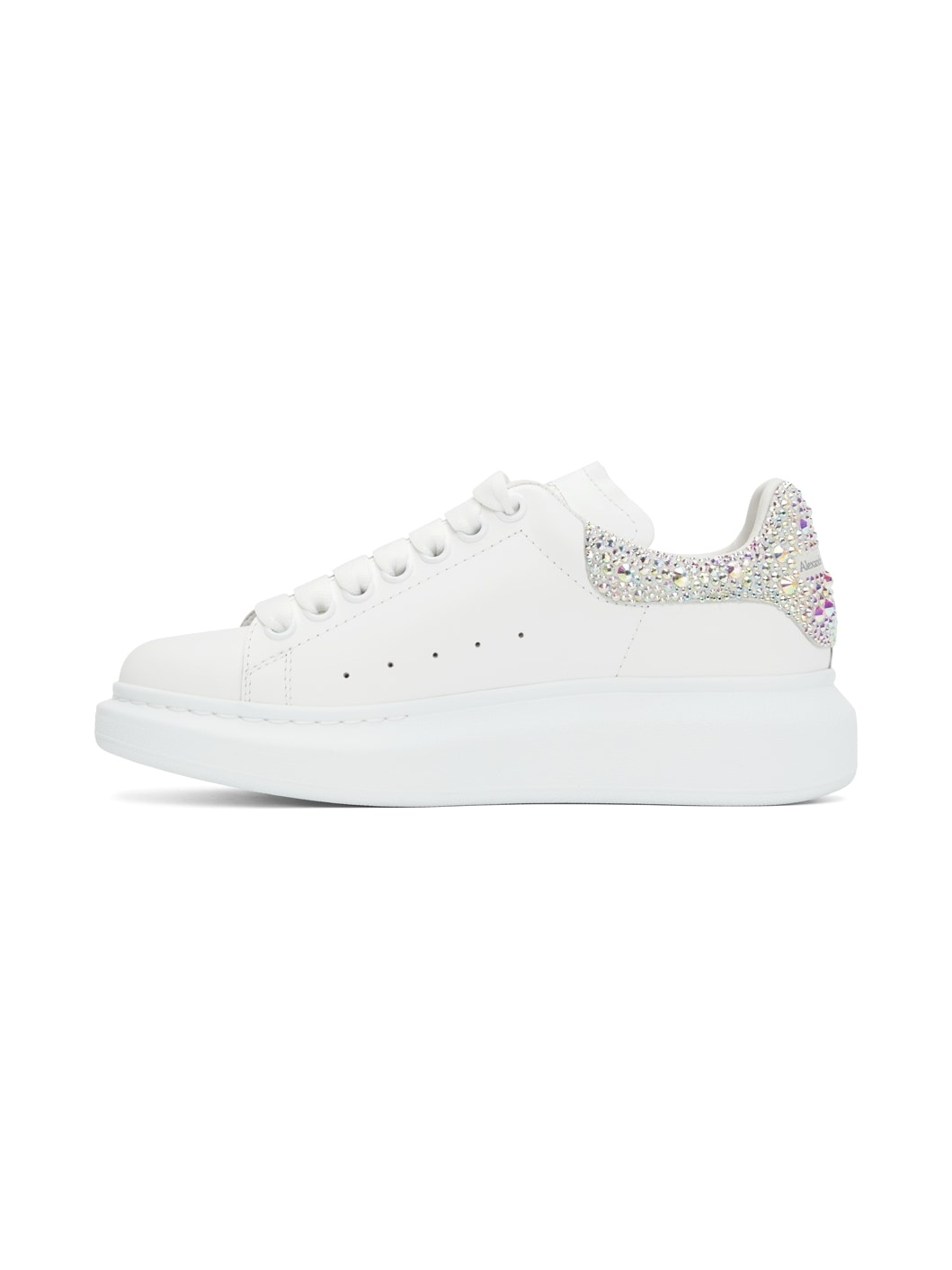 White Crystal Oversized Sneakers - 5