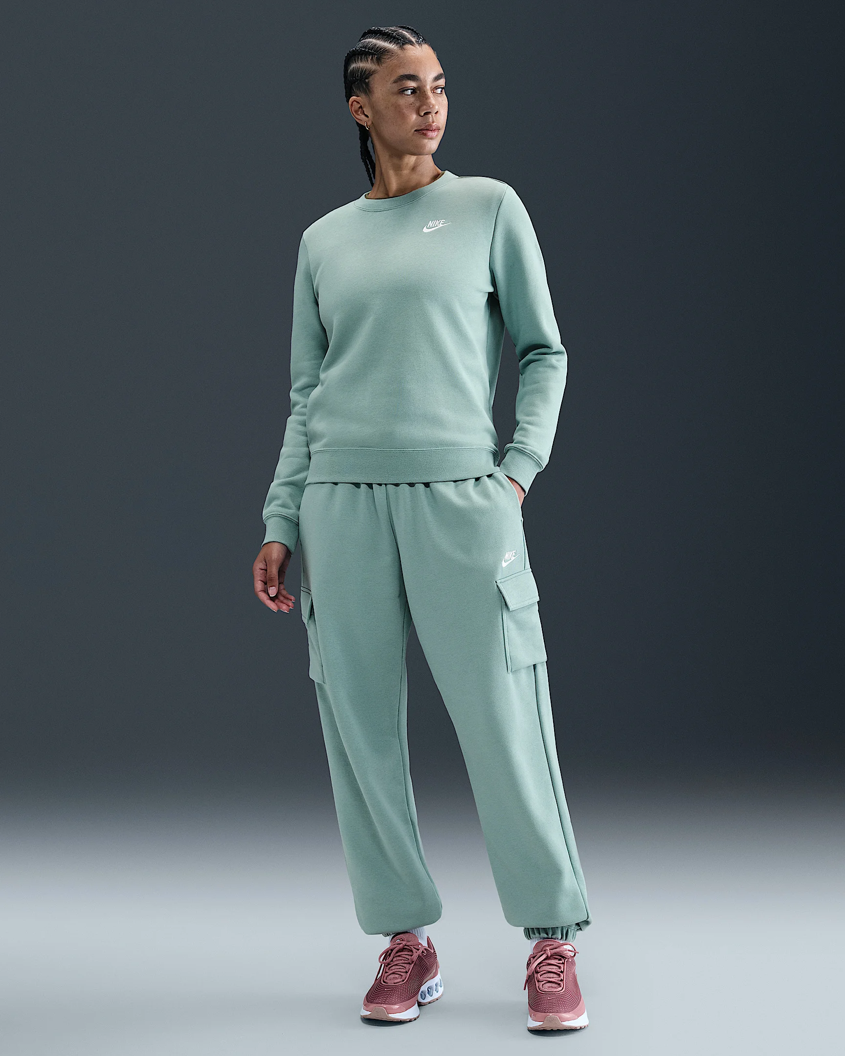 Nike Sportswear Club Fleece Women's Mid-Rise Oversized Cargo Sweatpants - 1