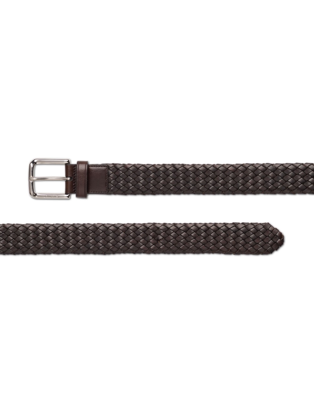 interwoven polished leather belt - 2