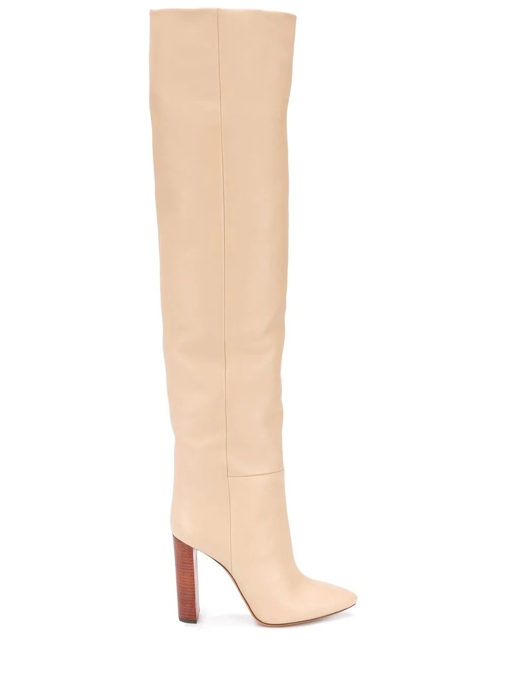 thigh-high pointed toe boots - 1