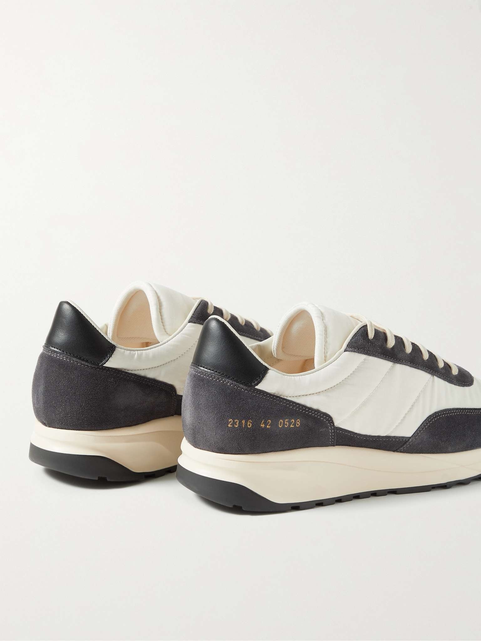 Track Classic Leather-Trimmed Suede and Ripstop Sneakers - 5