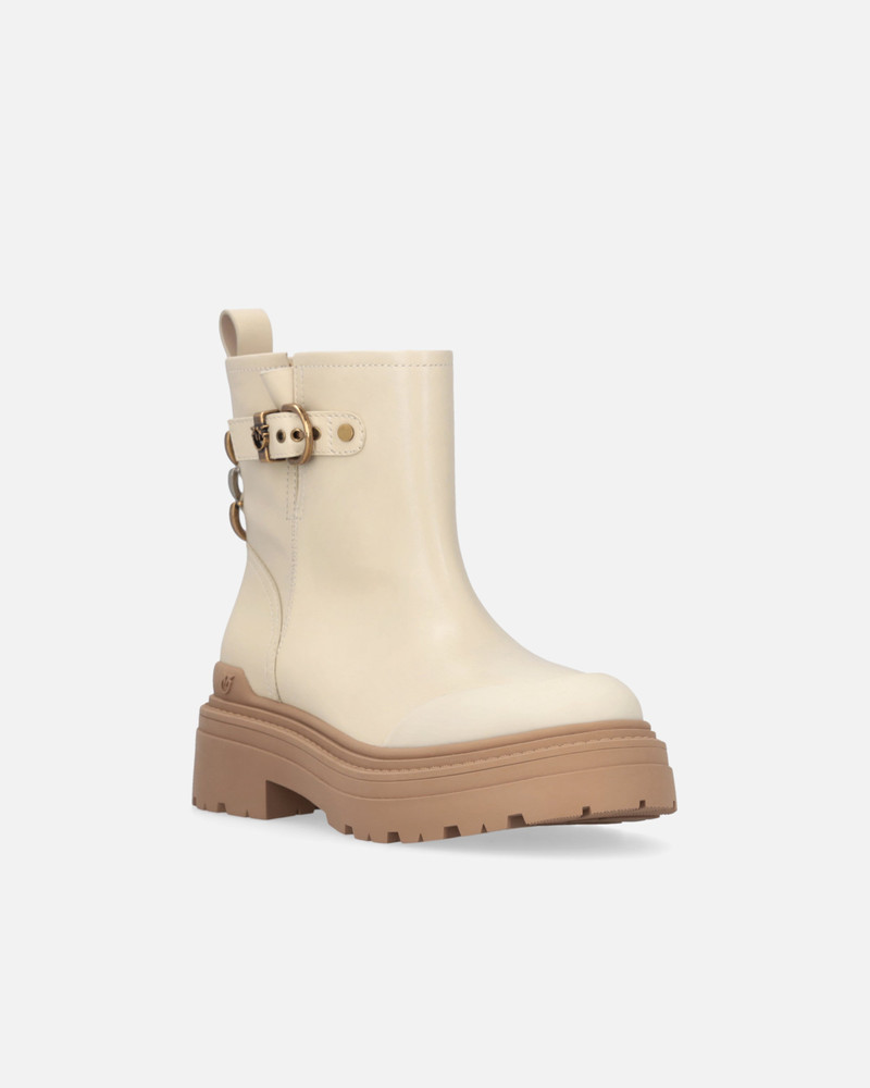 LEATHER BOOTIES WITH LOVE BIRDS LOGO 2