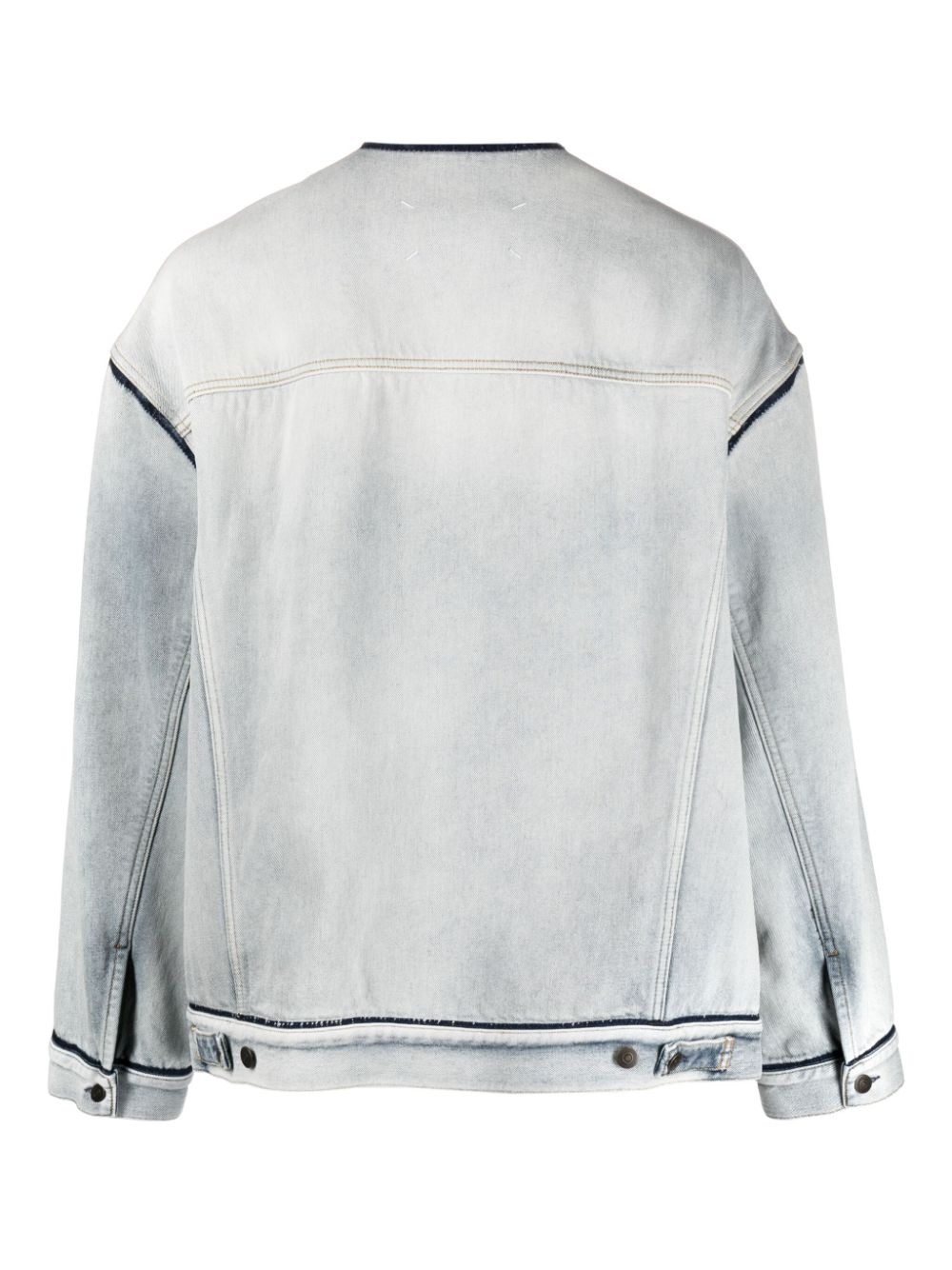 four-stitch frayed denim jacket - 2
