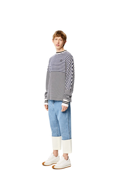 Loewe Anagram striped sweatshirt in cotton outlook