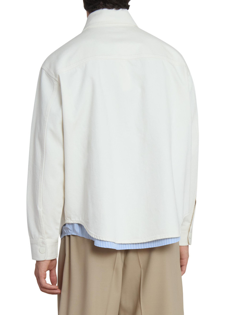 Men's Ami De Coeur Cotton Overshirt - Blanc Creme 5