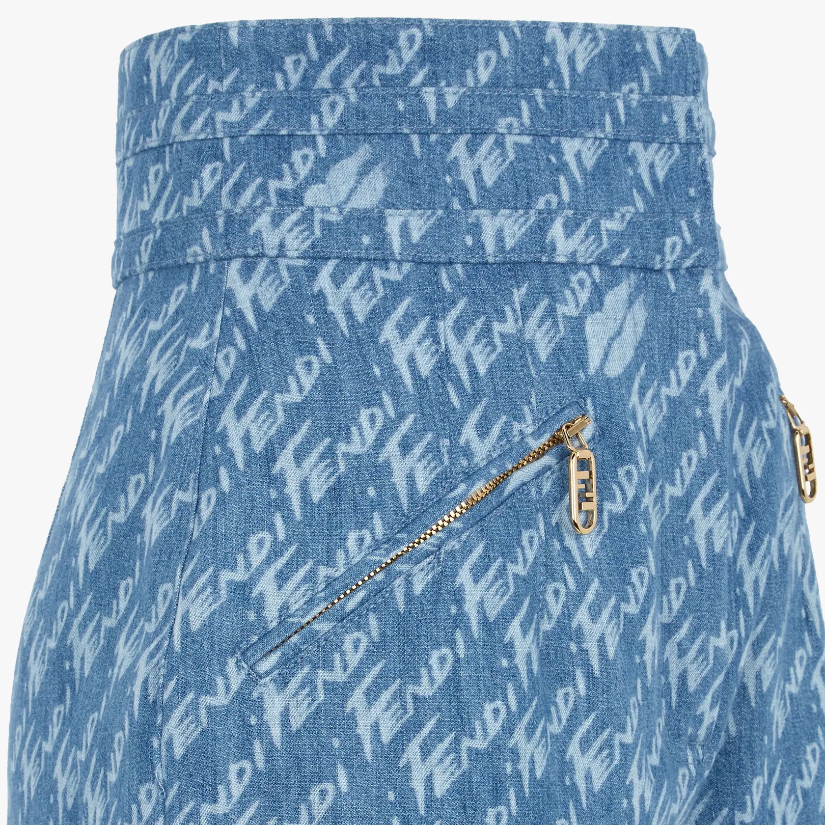 Light blue chambray shorts - 3