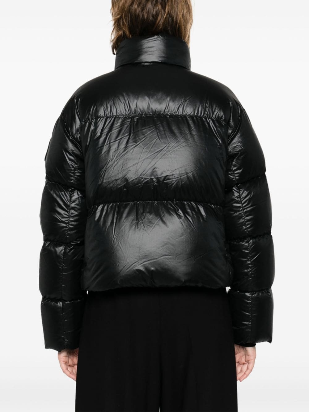 Black Cropped Puffer Jacket -  Canada