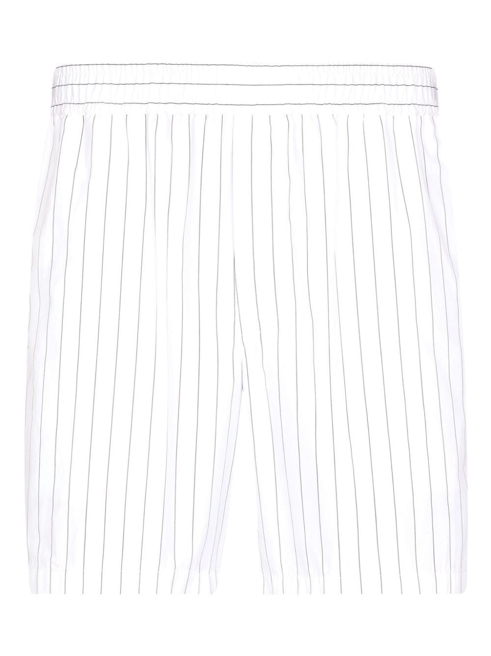 striped poplin bermuda shorts - 2