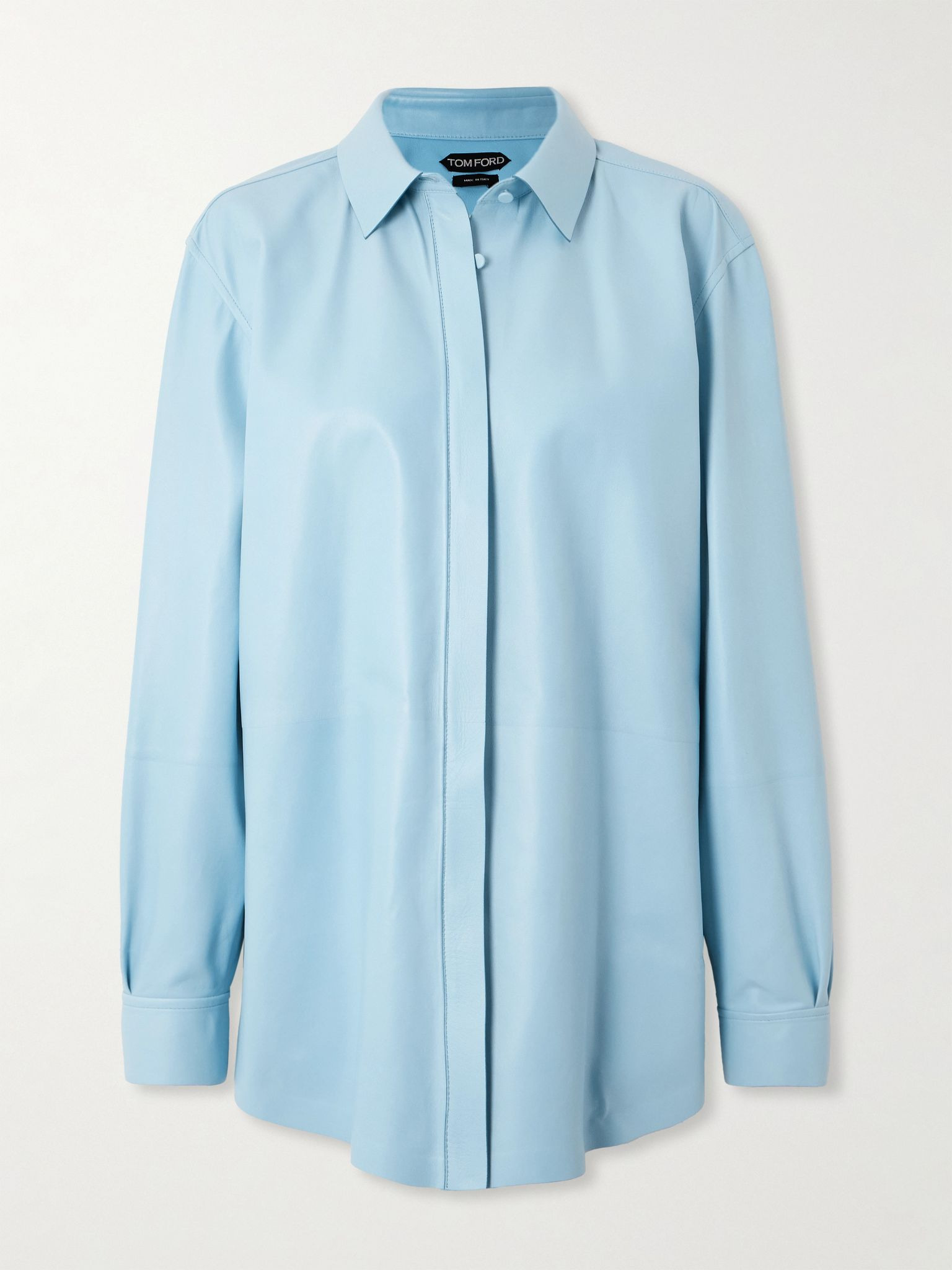 Leather shirt Light blue - 1