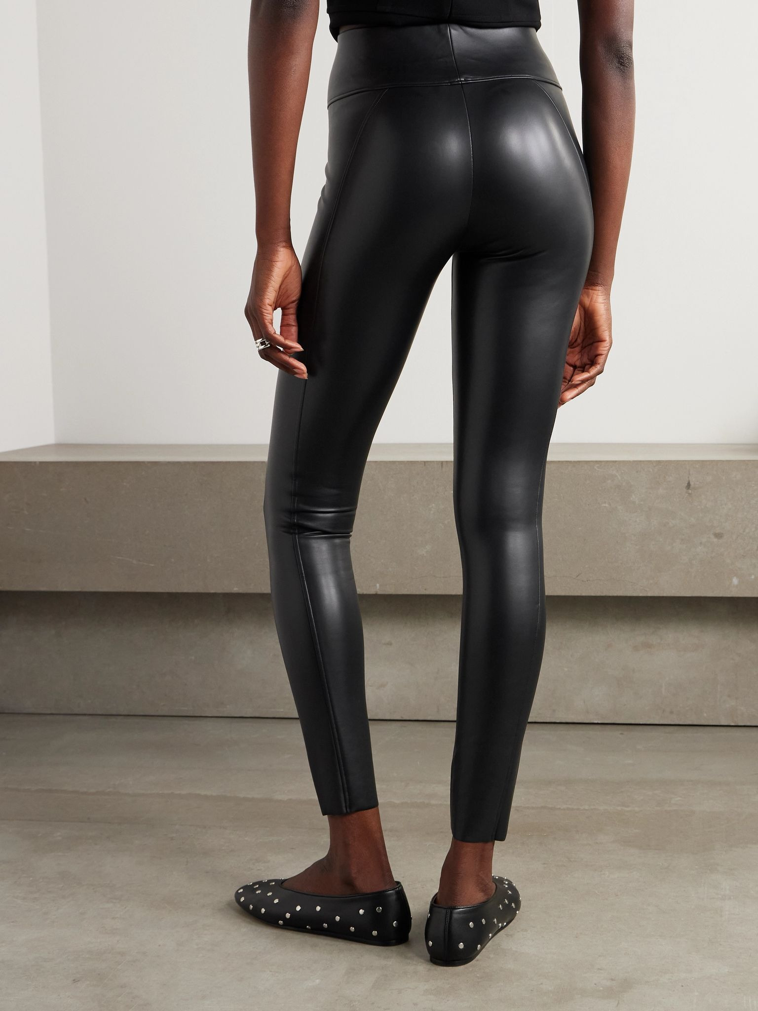 Edie vegan leather leggings Black - 4