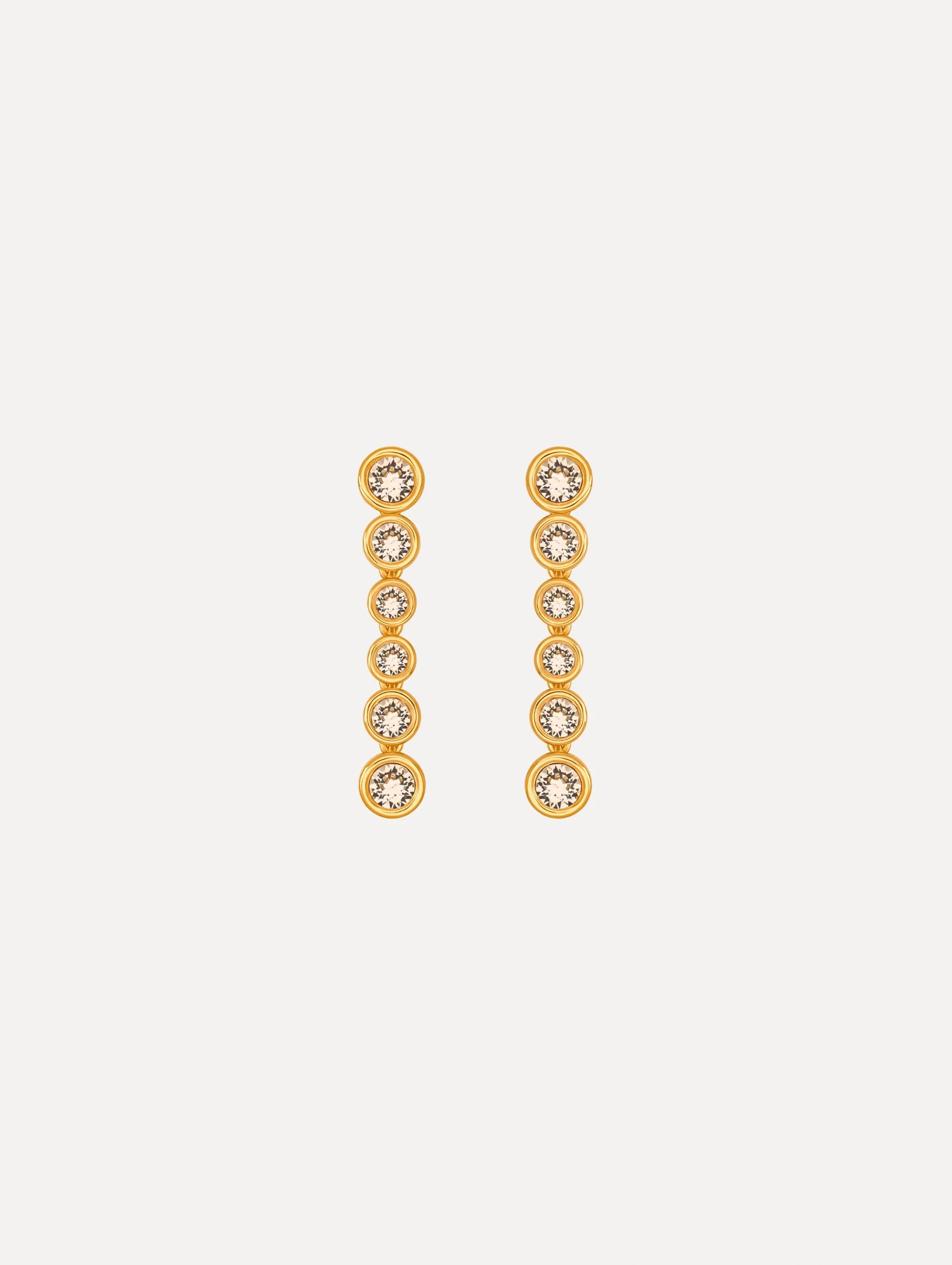 CRYSTAL SPHERE DROP EARRINGS - 1