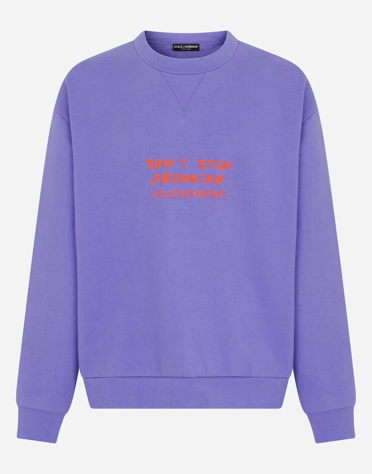 Jersey sweatshirt with 3D print - 3