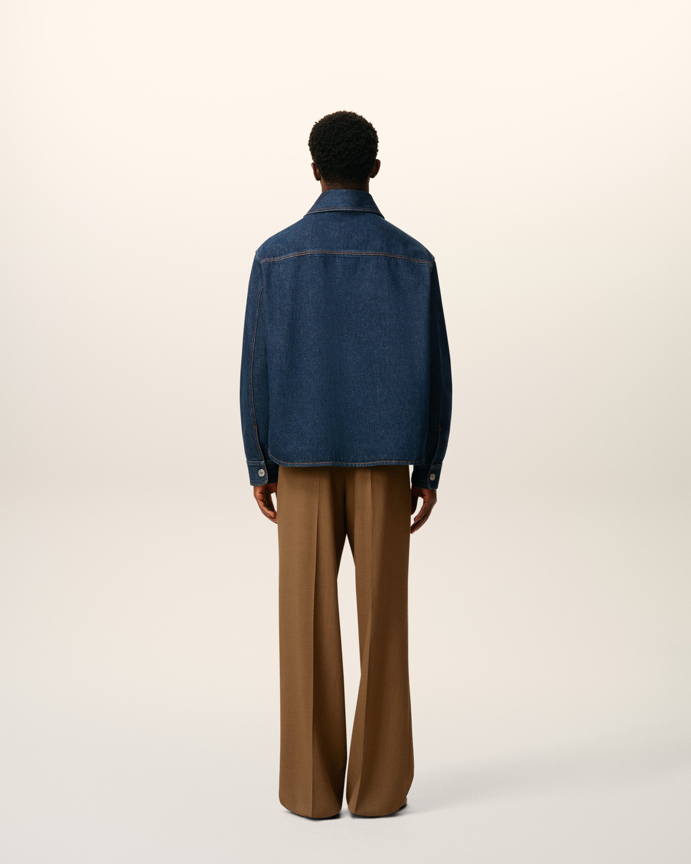 BLUE COTTON AMI DE COEUR OVERSHIRT - 5