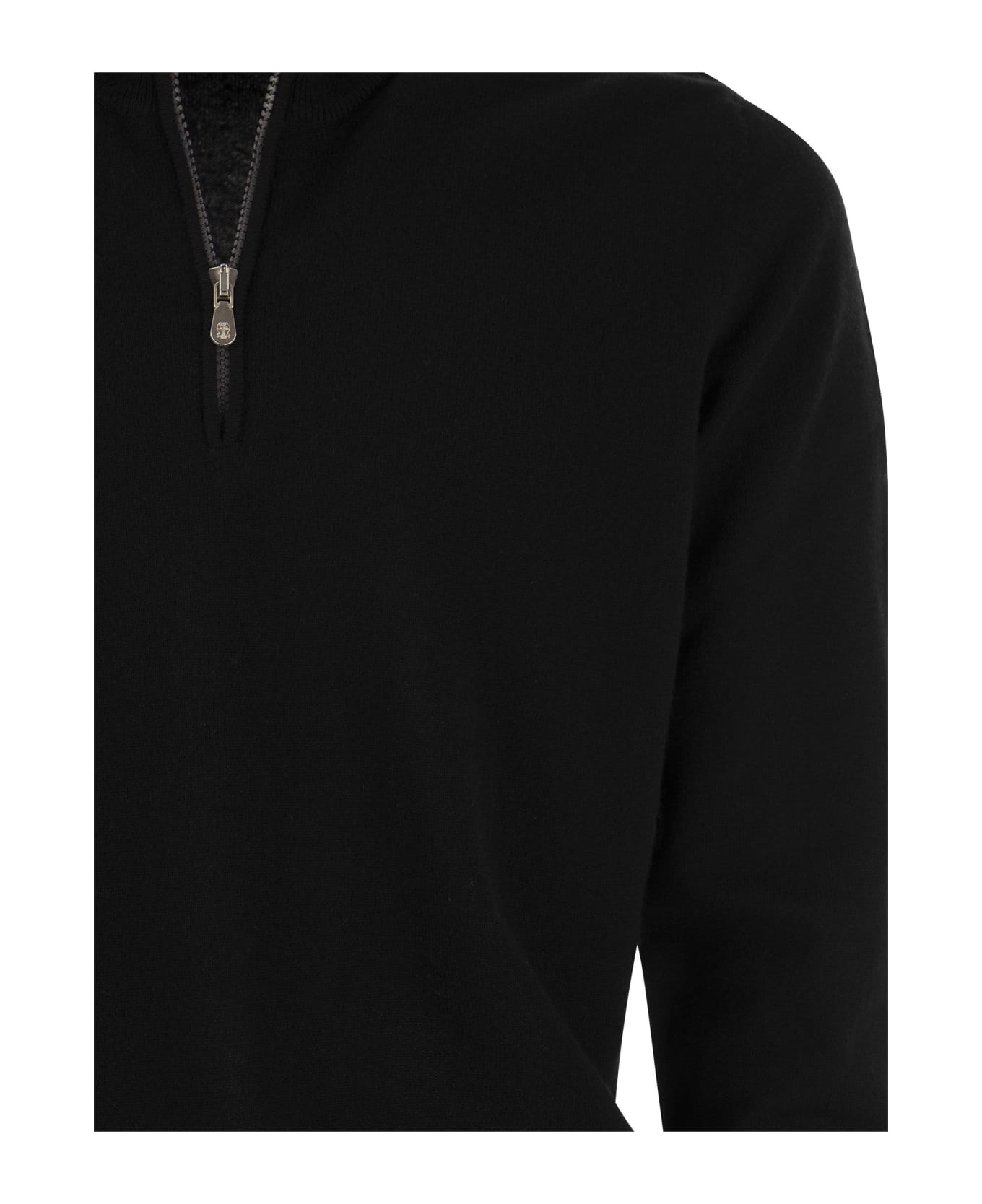 Cashmere Turtleneck Sweater With Zip - 4