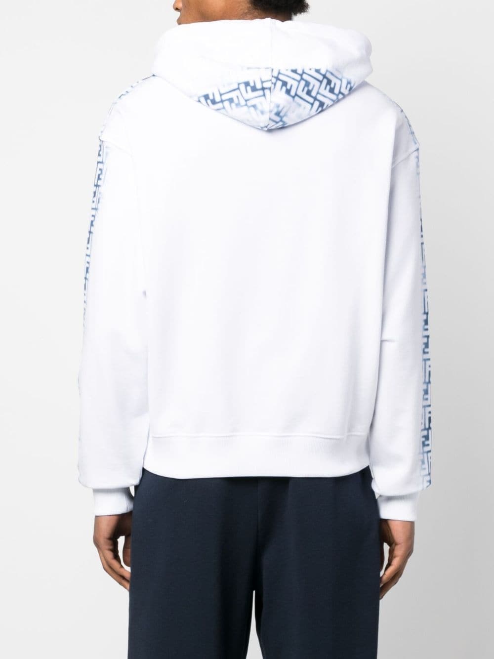 FF-print cotton hoodie - 4