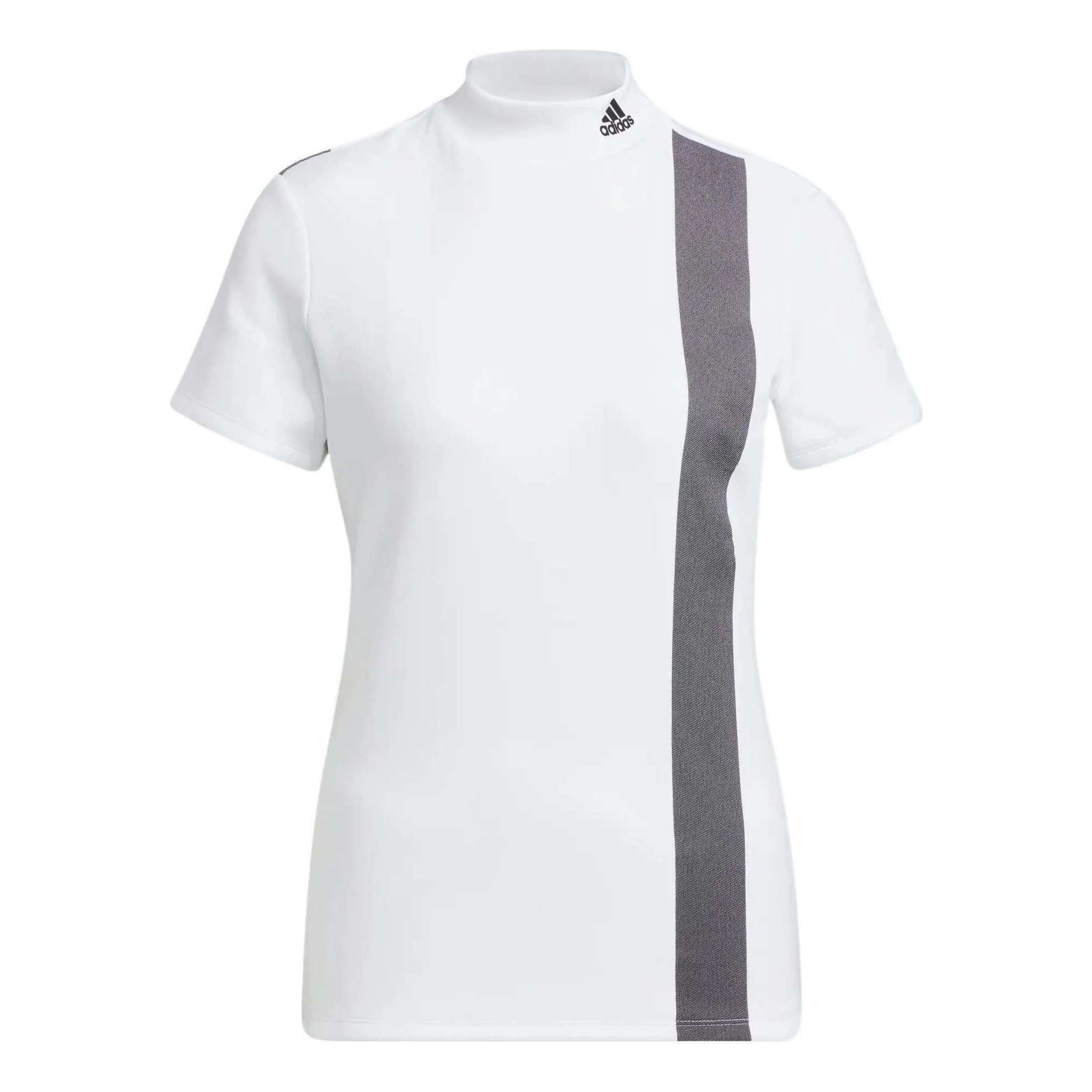 (WMNS) adidas AEROREADY 3-Bar Mock Neck Shirt 'White Black' HG8253 - 1