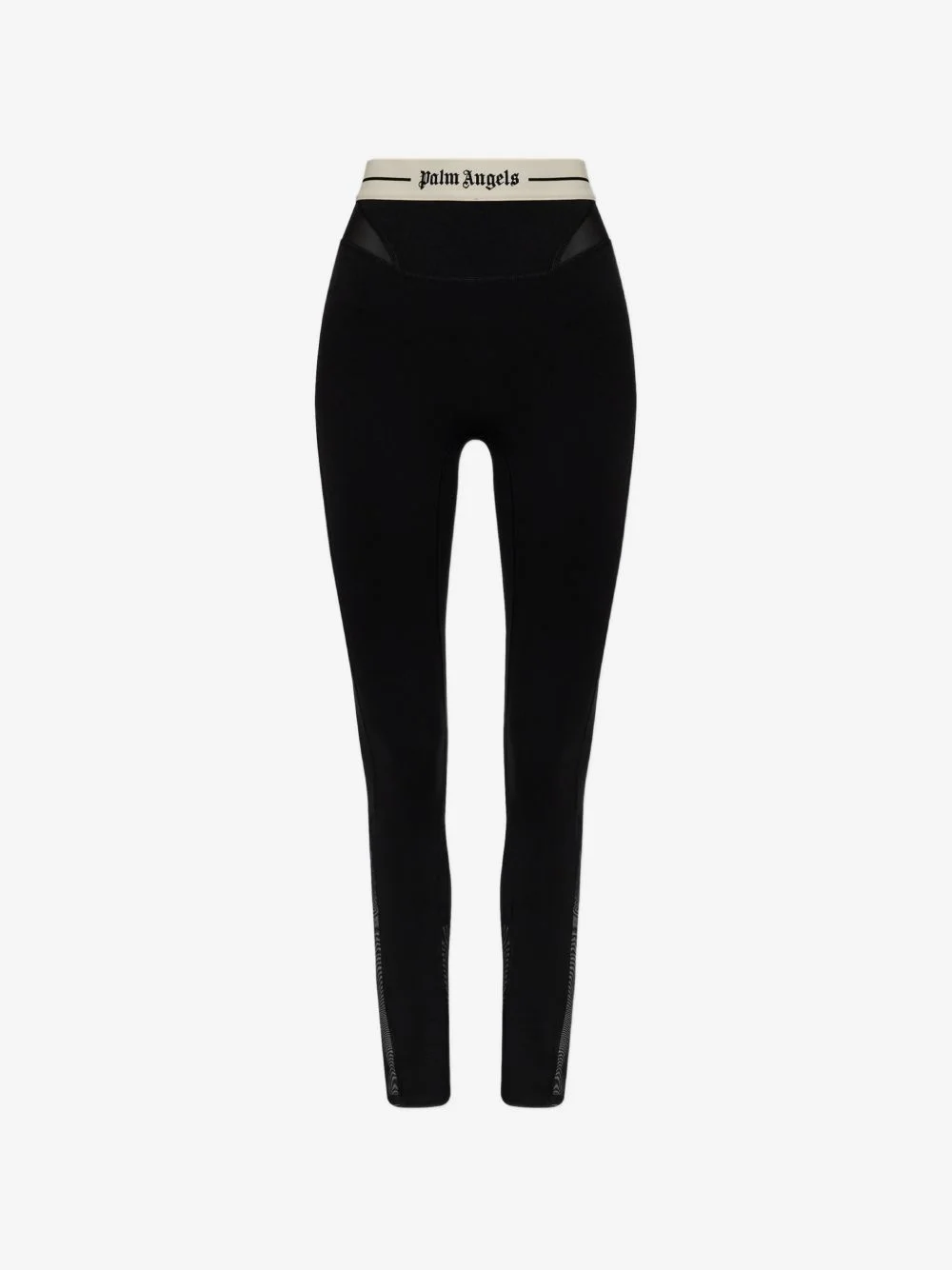 logo-waistband mesh-panel leggings - 1