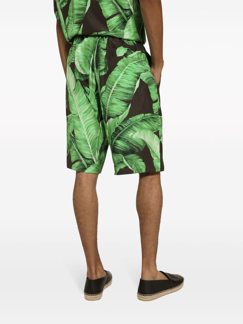 banana leaf-print Bermuda shorts - 5