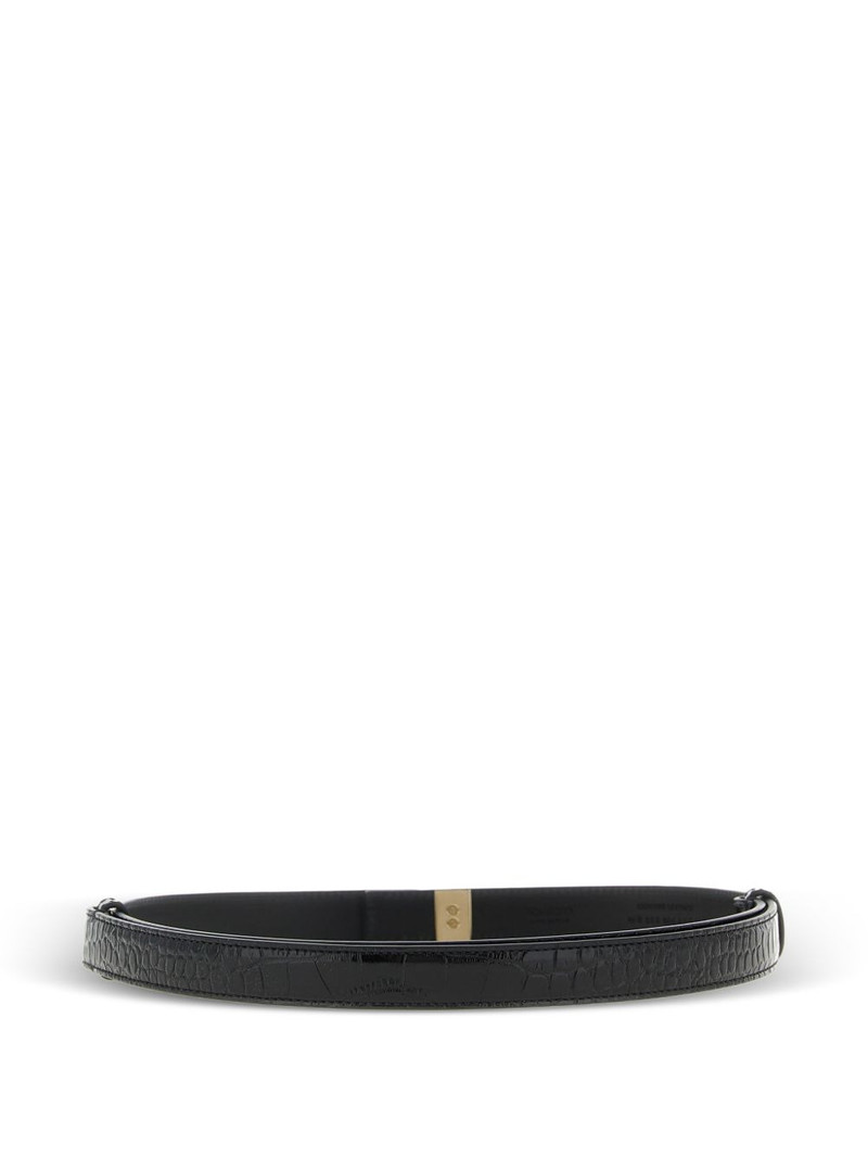 TOM FORD croc-print metal buckle belt outlook