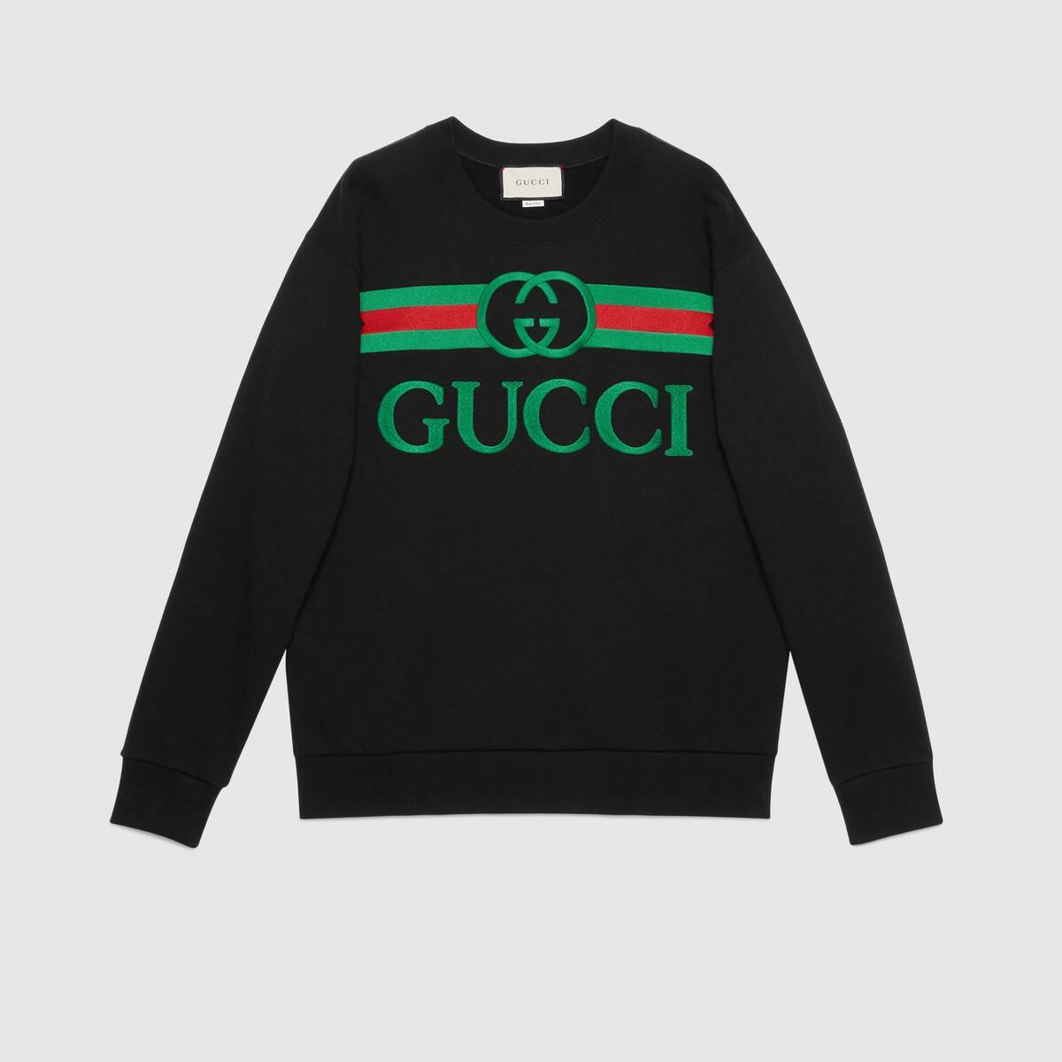 Oversize sweatshirt with Gucci logo - 1