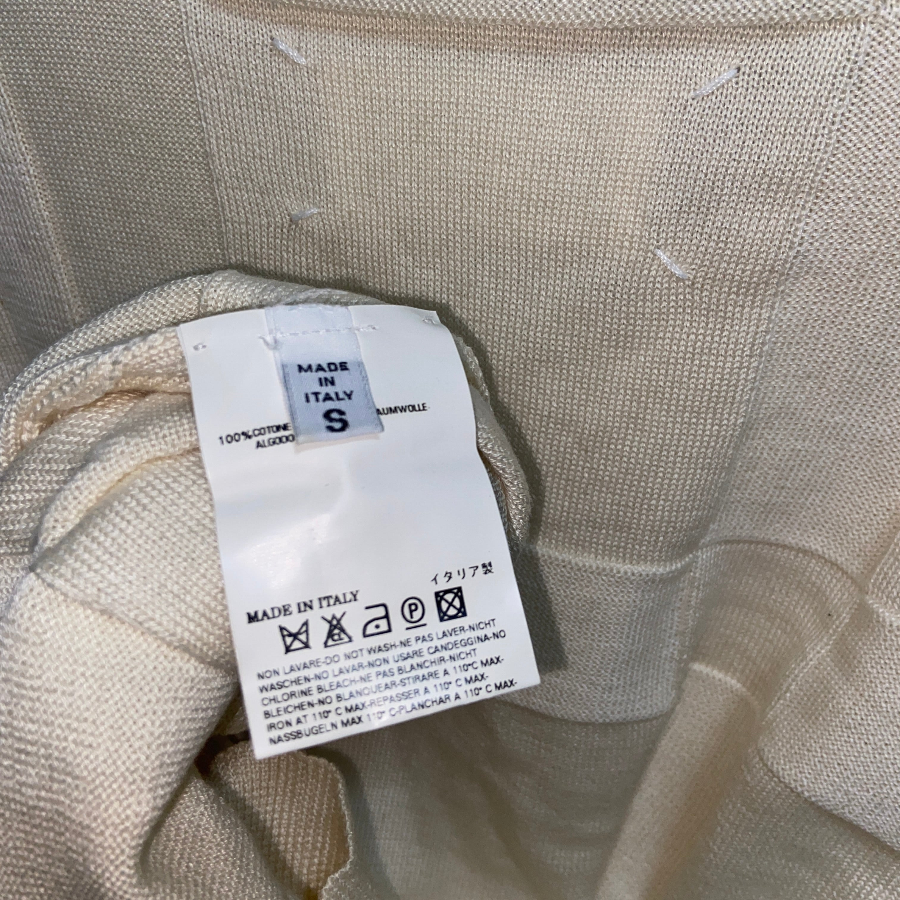 Maison martin margiela cream knit sweater S - 9
