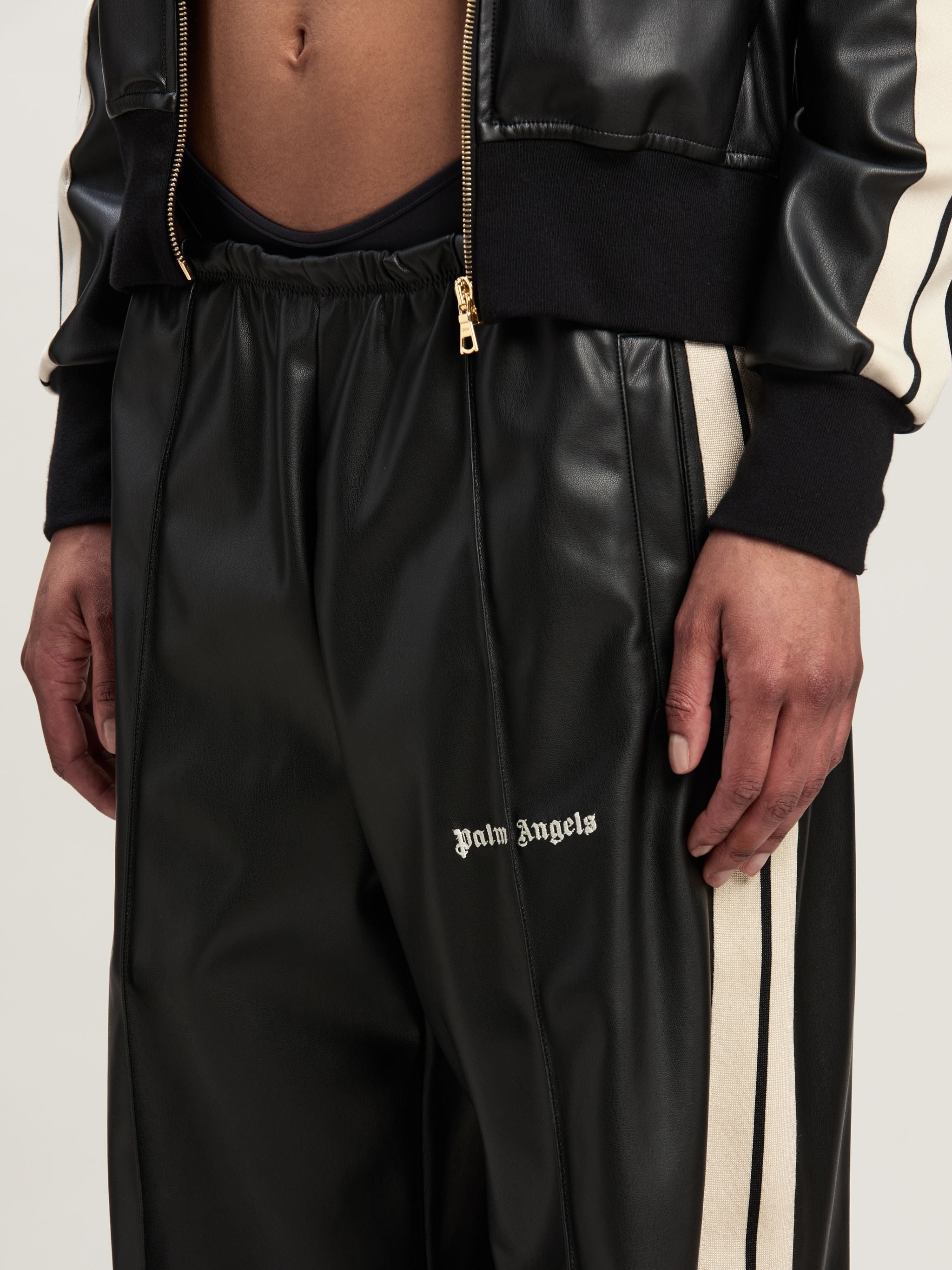 Leather Effect Track Pants - 6