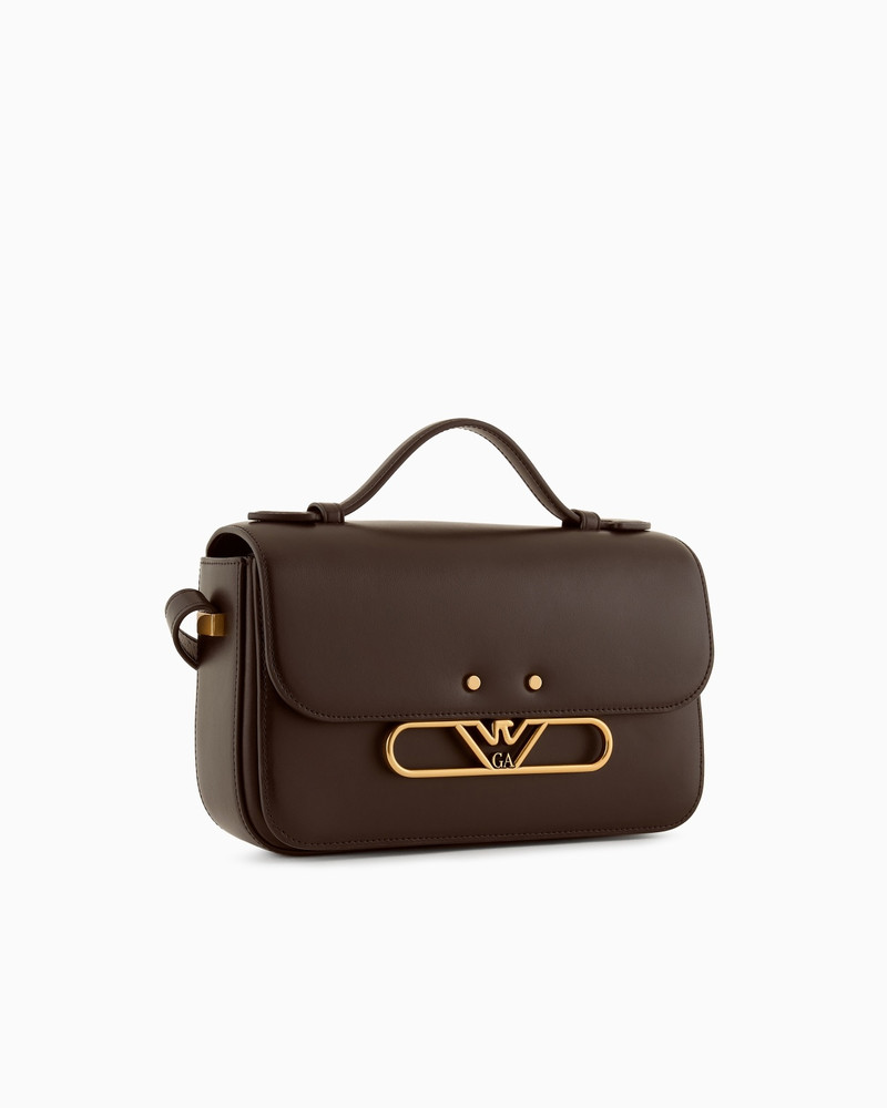 EMPORIO ARMANI SMOOTH LEATHER SHOULDER BAG WITH METAL EAGLE LOGO outlook