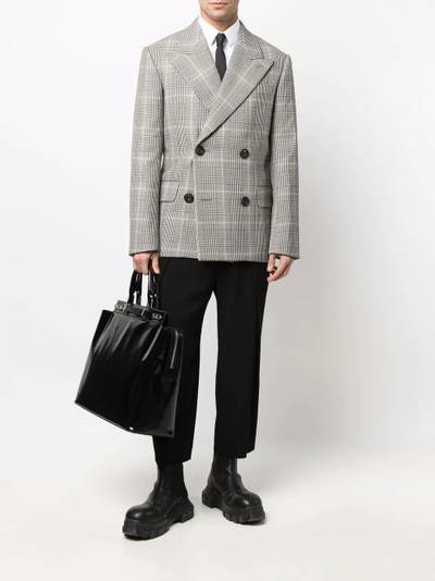 Alexander McQueen double-breasted checked blazer outlook