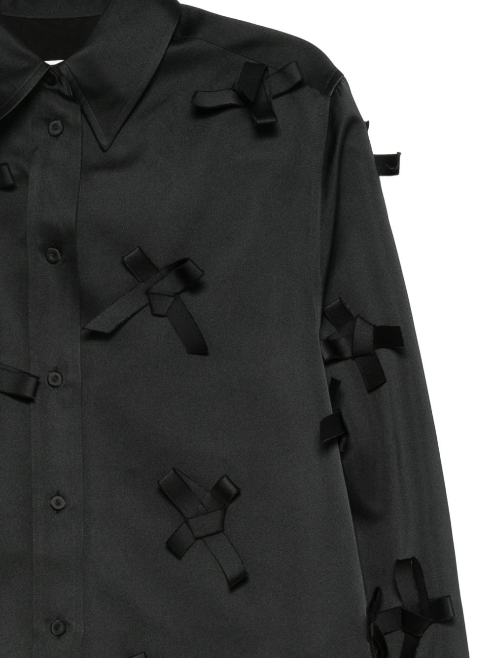 bow-embellished shirt - 3