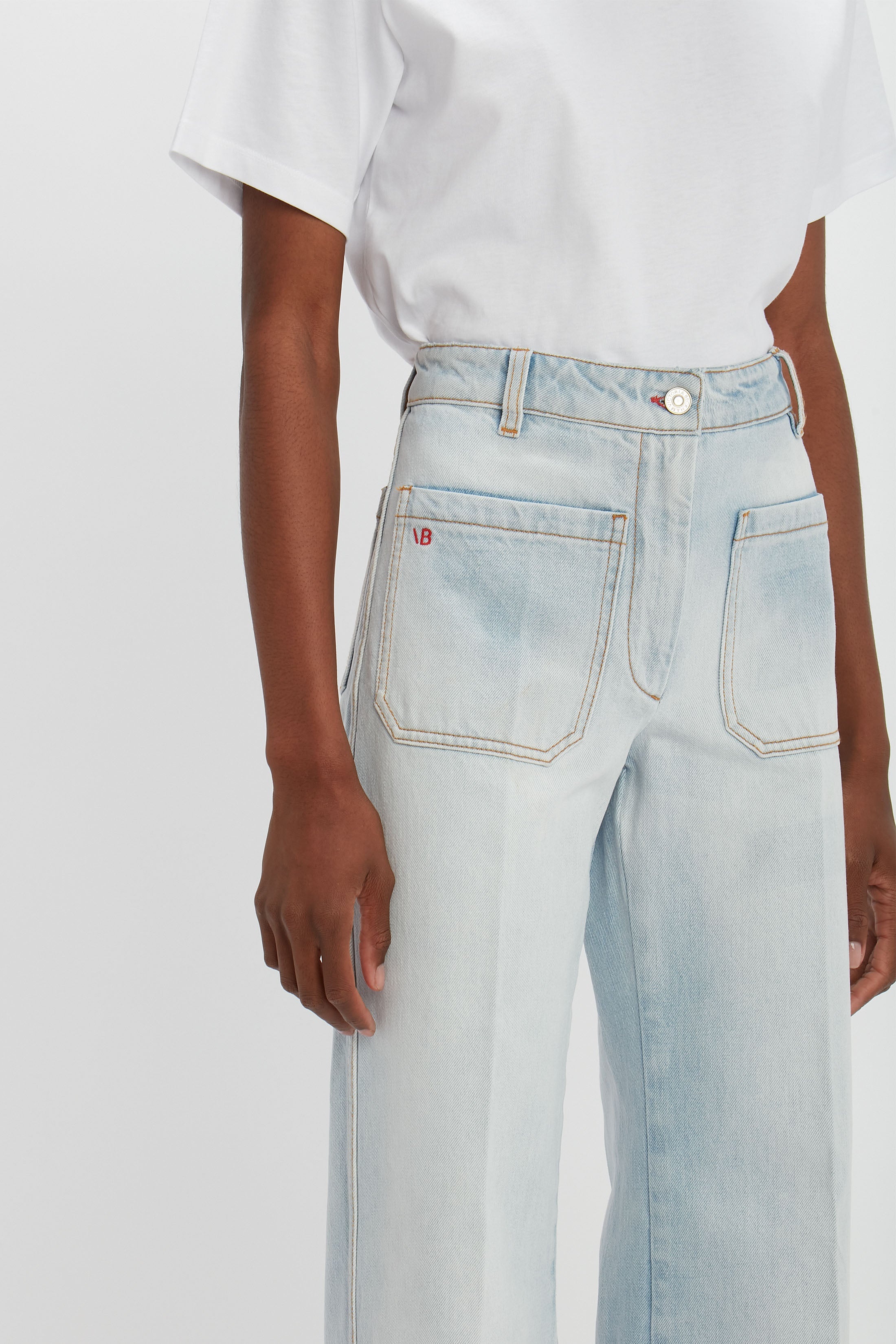 Alina High Waisted Jean in Light Haze Wash - 5