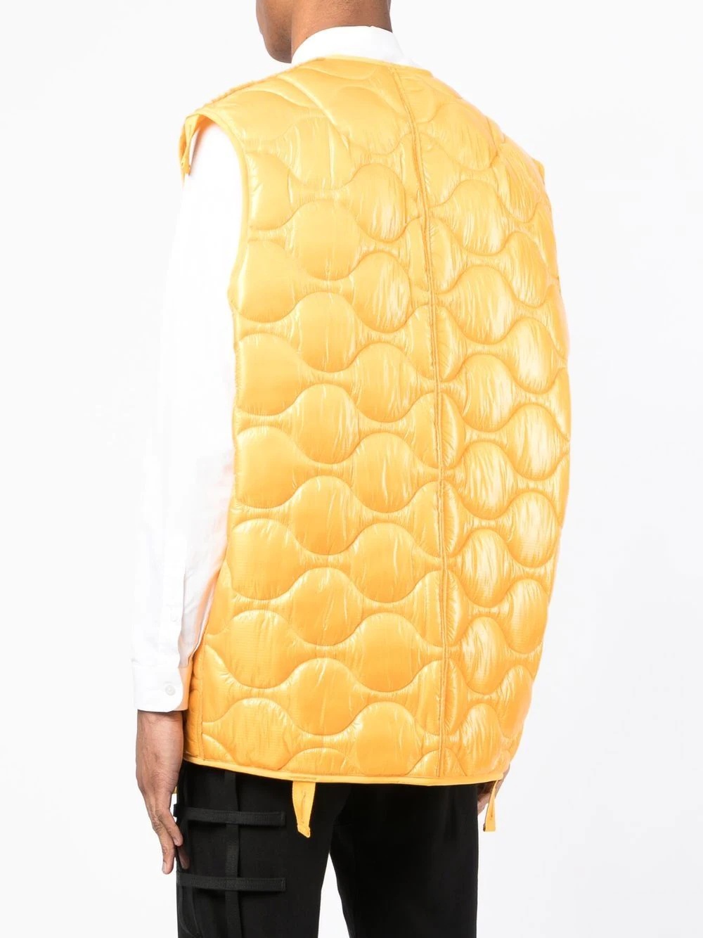 quilted transparent pocket gilet - 4