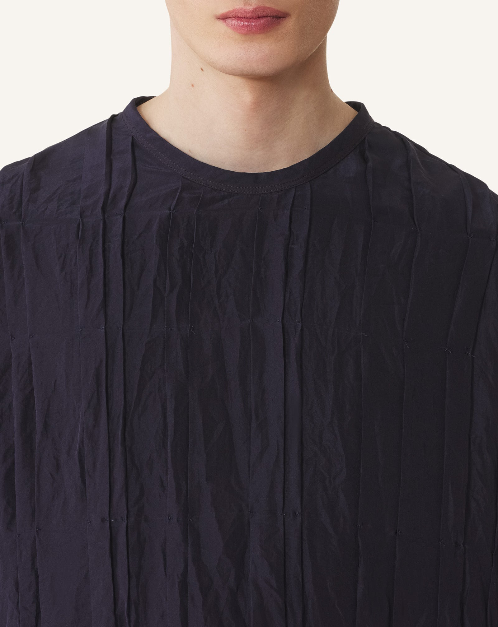 PLEATED SILK TOP - 5