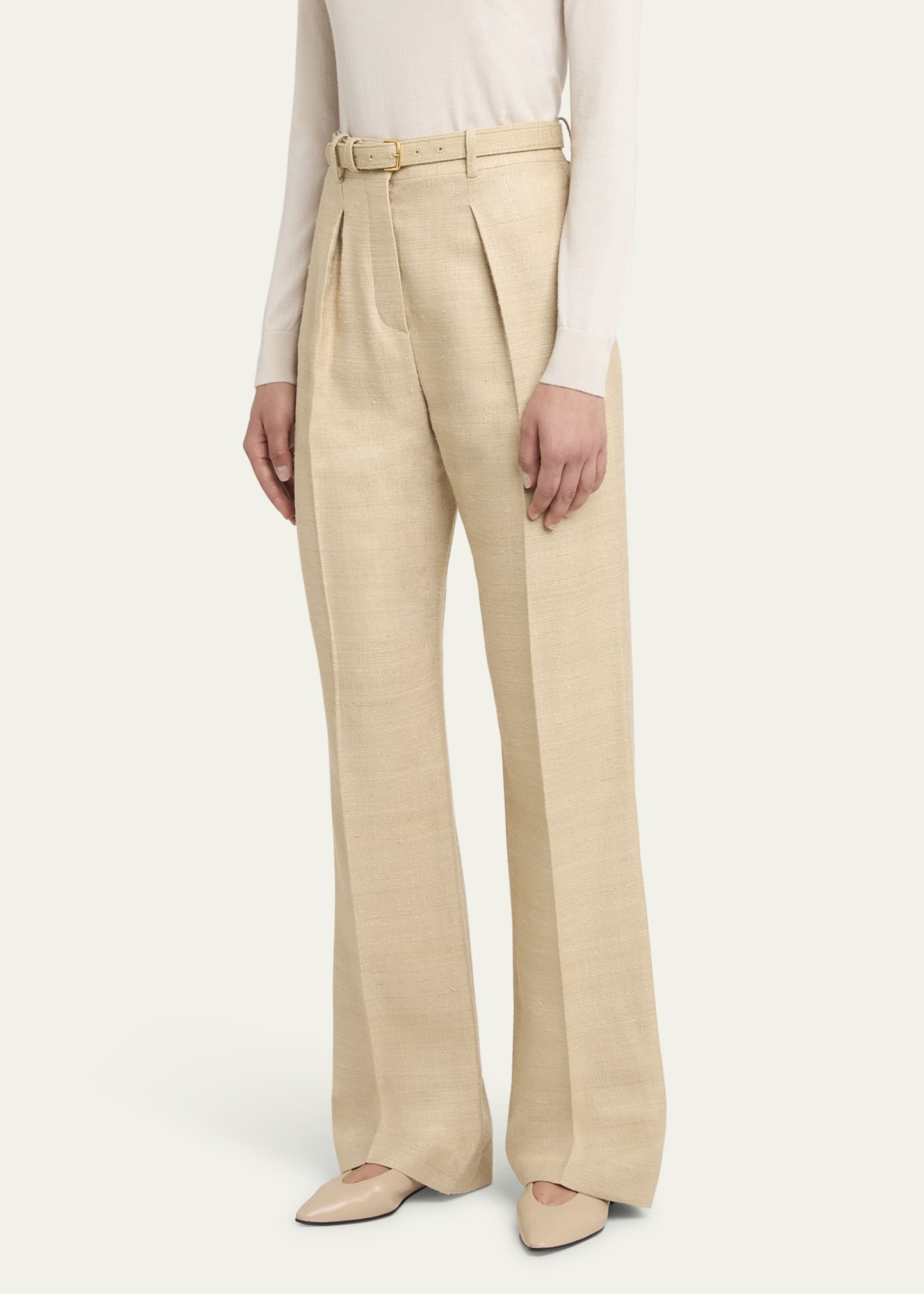 Edward Raw Tussah Silk Trousers - 4