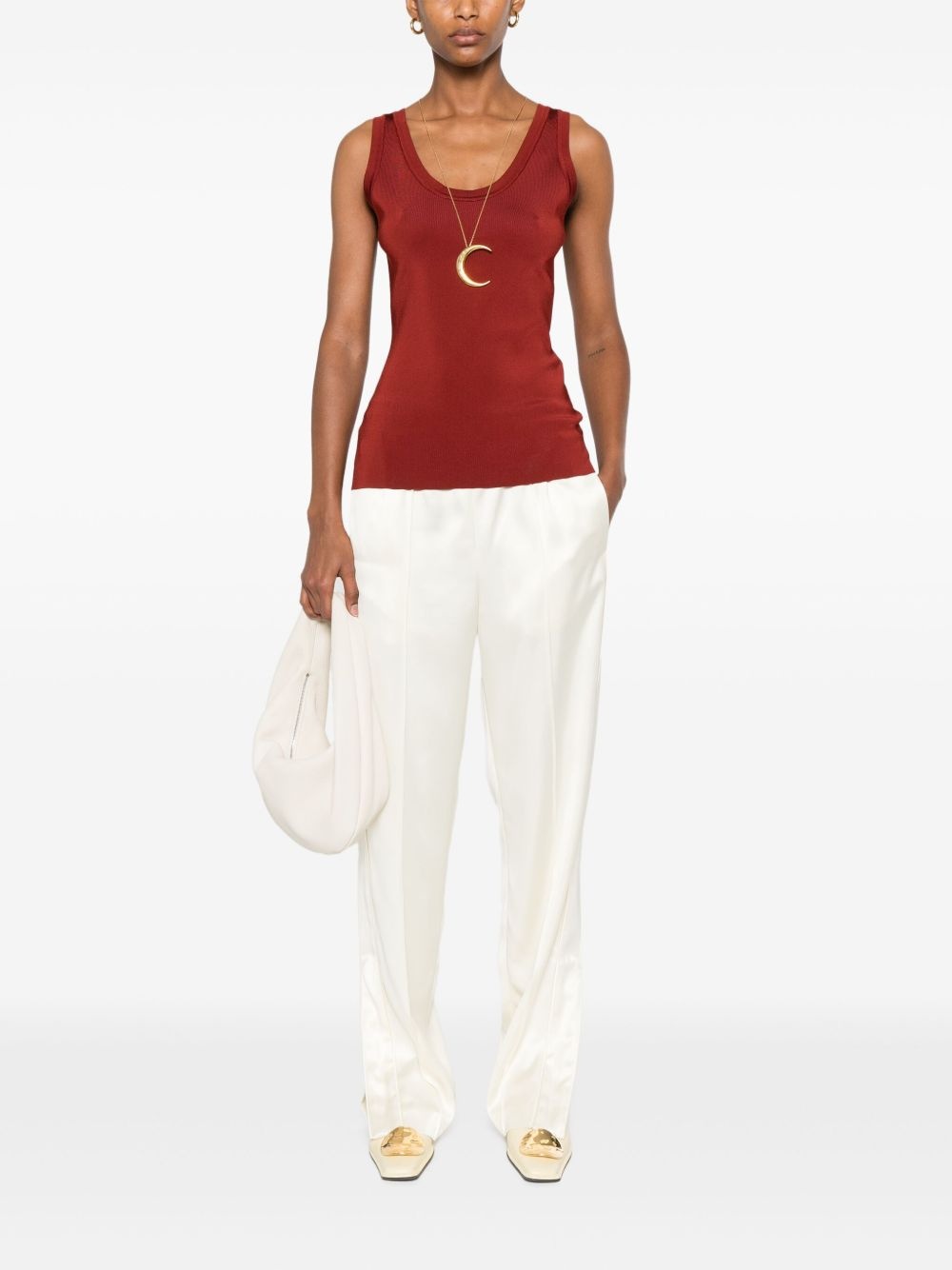elasticated straight-leg trousers - 2