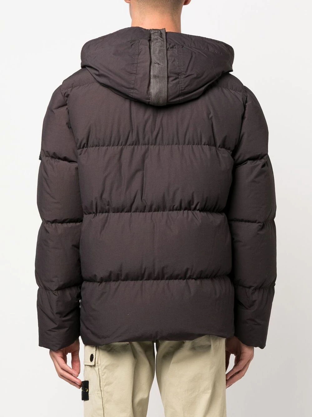 Compass-badge hooded puffer jacket - 4