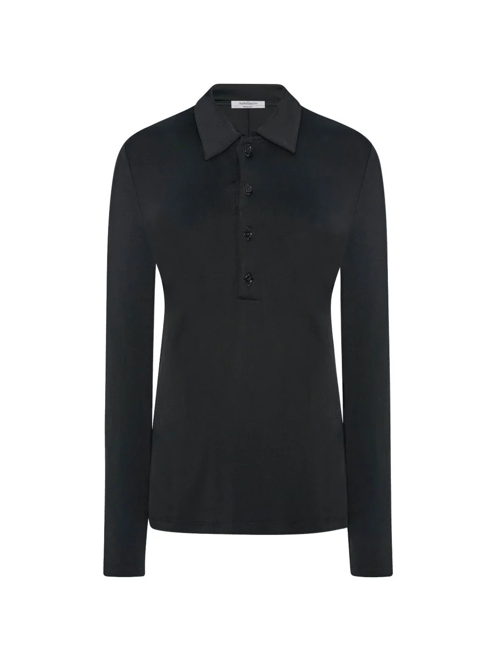 Reversable Case Another Tomorrow long-sleeve polo top - A326BL128VIBLK | REVERSIBLE