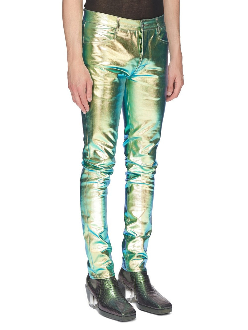 metallic-effect trousers 2