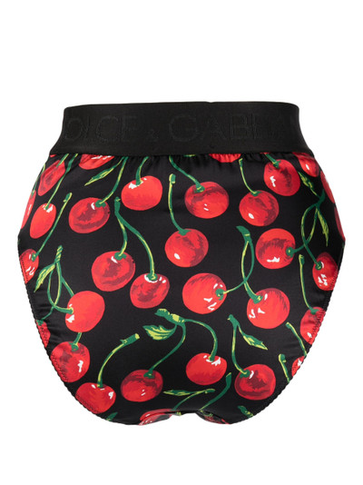 Dolce & Gabbana Black And Red Cherry Print Briefs outlook