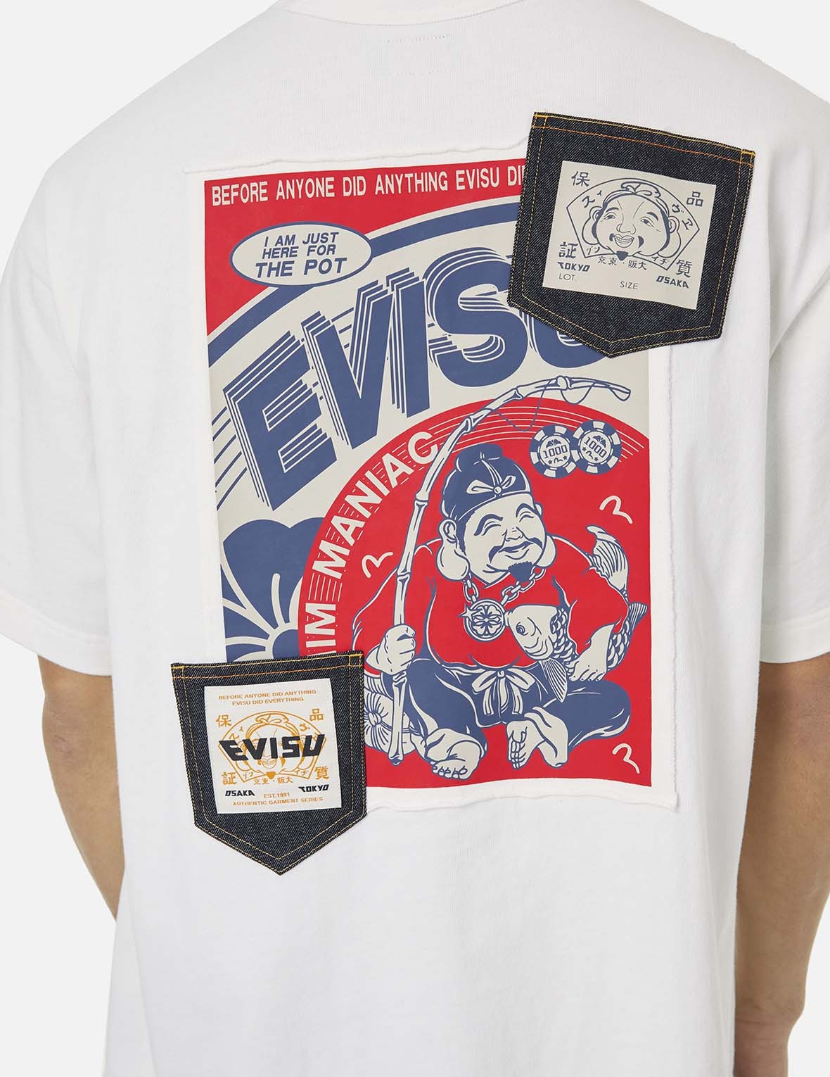 Ebisu Poster Appliqué and Seagull Embroidery T-Shirt - 7