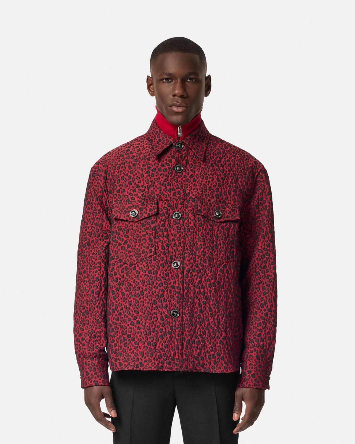 Leopard Jacquard Overshirt - 4