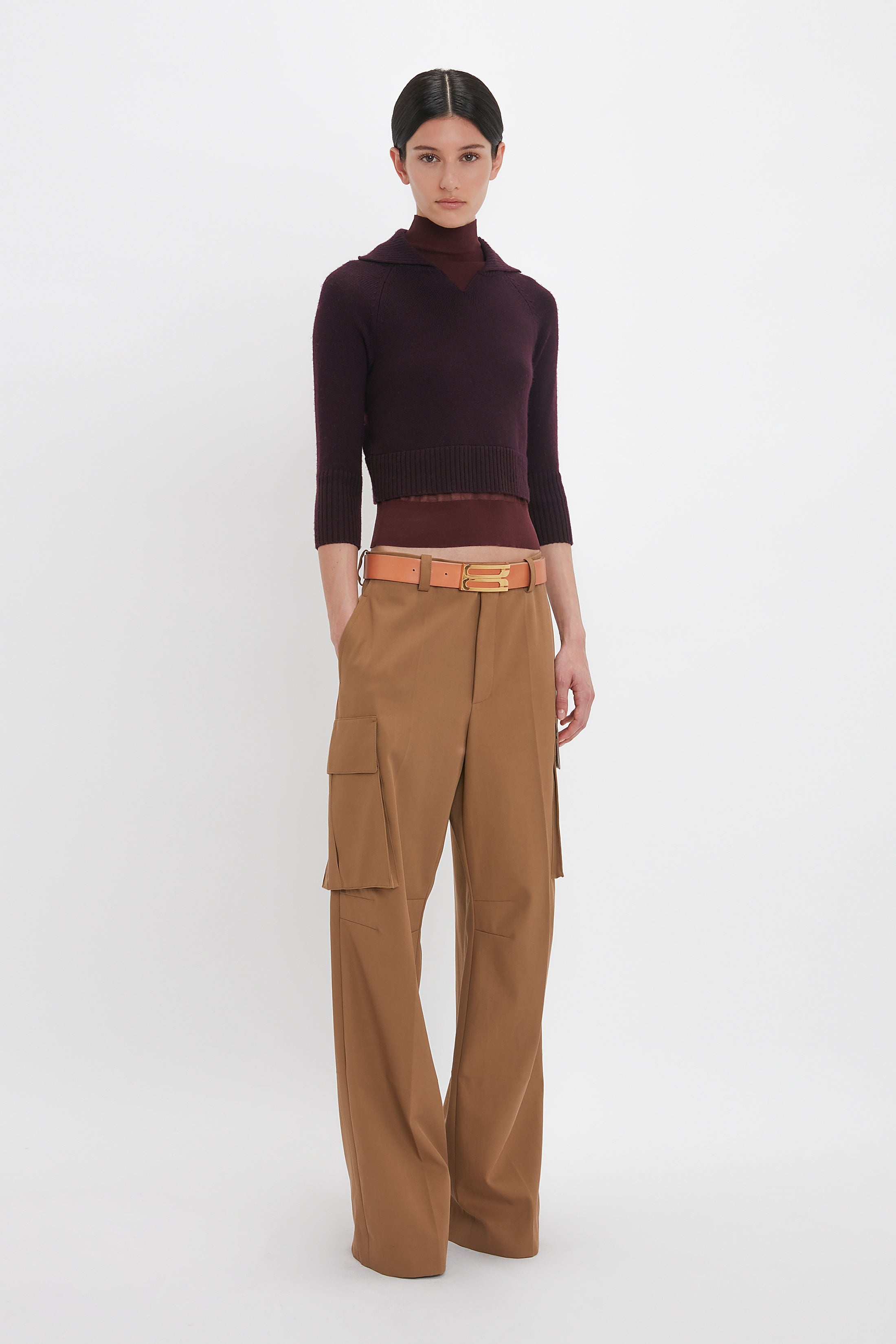 Relaxed Cargo Trouser In Tobacco - 3